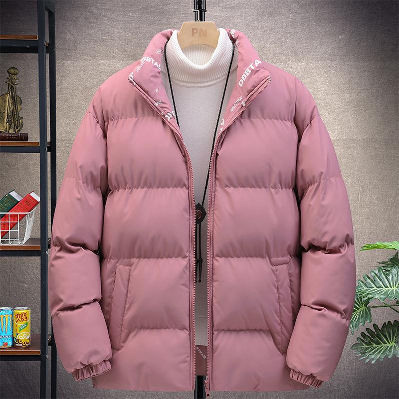 Casual Men's Cotton Jacket Solid Color Loose Winter Daily Warm