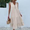 Women's Summer Fashion Loose Tank Dress Casual Sleeveless Solid Color Dresses