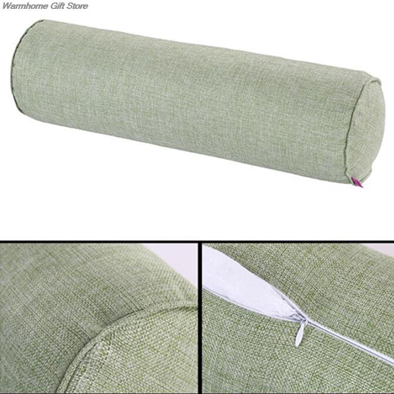 Federa Cuscino Cilindrico 80/100/120cm Morbida Copertura per Cuscino Lungo Federa Cotone Lino Cuscino Supporto Collo Rotolo Poggiatesta Senza Imbottitura