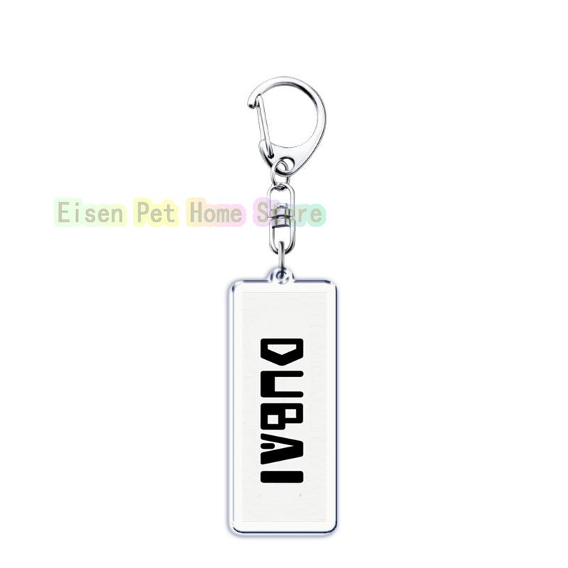 Classic Dubai City Travel Keychains Dxb Airport Tickets Key Chain Ring for Bag Hero Pendant Keyring Jewelry Fans Gifts