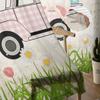 Easter Egg Bunny Butterfly Flower Truck Tulle Curtains For Living Room Bedroom Voile Sheer Curtain Window Home Decor Drapes