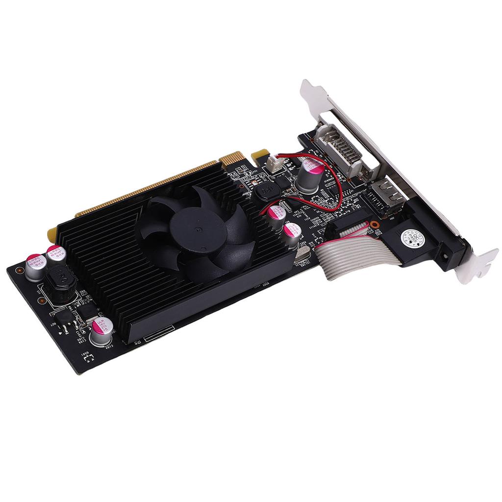 GT 610 1GB GDDR3 Graphics Card High Speed 1000MHz PCIe 2.0 X16 Video Graphics Card with Silent Cooling Fan for PC