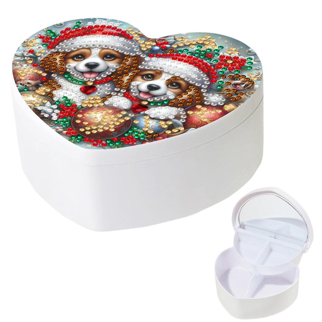 DIY Diamond Painting Rhinestones Decorative Storage Box Partial Drill Crystal Mosaic Storage Container for Desktop Diamond Art