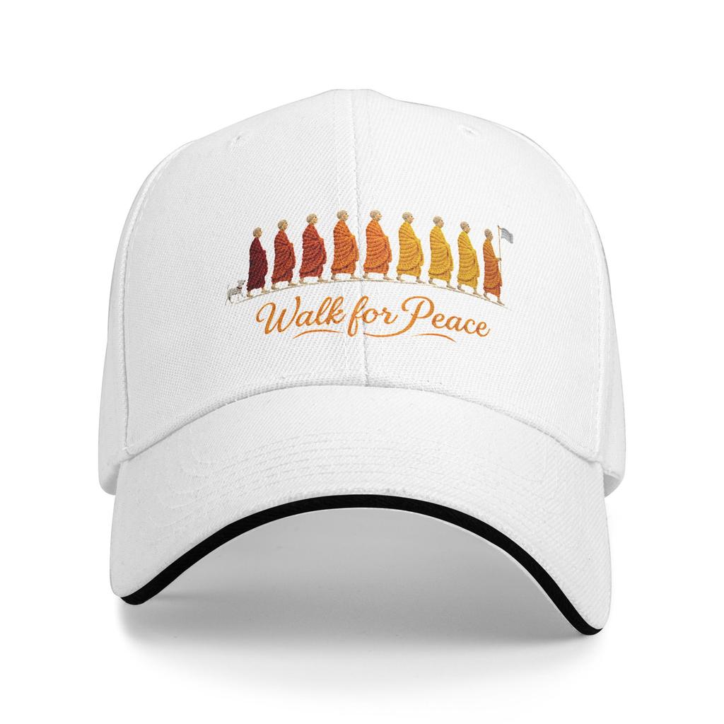 Gorra De Béisbol Casual Con Diseño De Monjes Caminando En La Paz De Zen Art Y Cita De Aloka Gorra Trucker De Verano Gorra Snap
