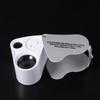 with Bright LED Light 30X 60X Illuminated Loupe Adjustable Lighting Flexible Foldable Jewelry Magnifier Hands Free Dual Lens