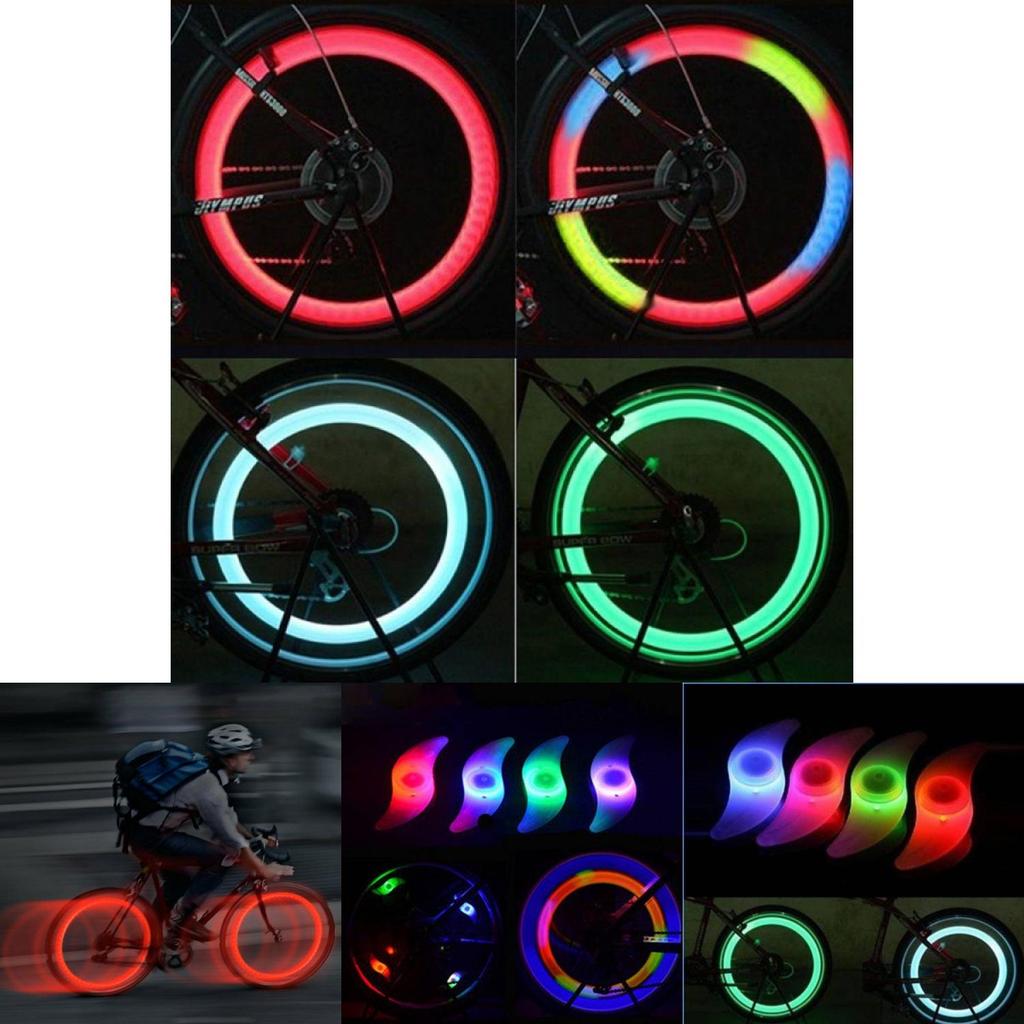 Lebendige Fahrradspeichenlichter für Mountainbikes Buntes ABS-Material mit Dauerlicht- und Blinkmodi