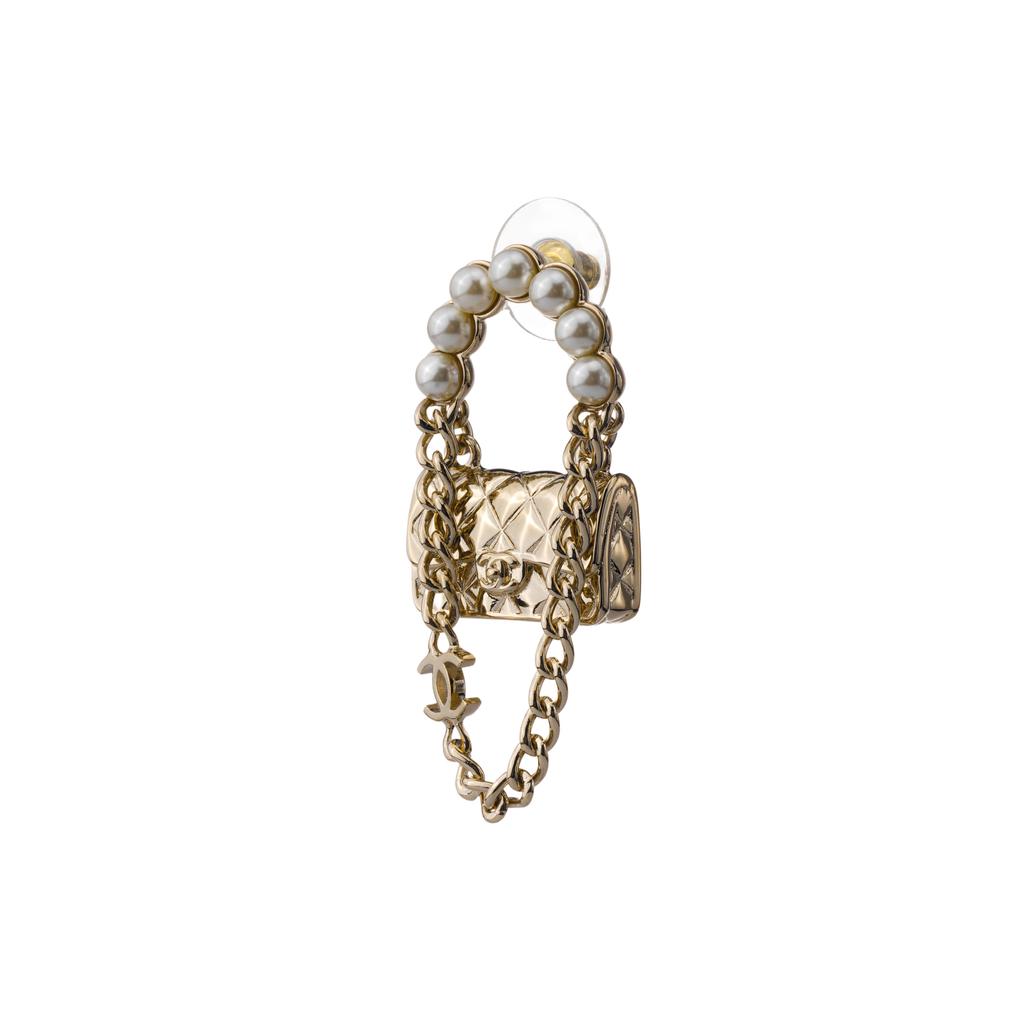 Chanel Fashion Pearl Bag Metal Women bags White AB6137B05631NC344