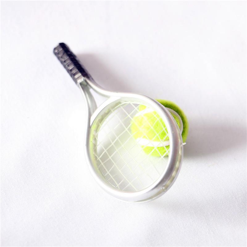 Miniature Dollhouse Tennis Racket & Ball Set - Sports Accessories