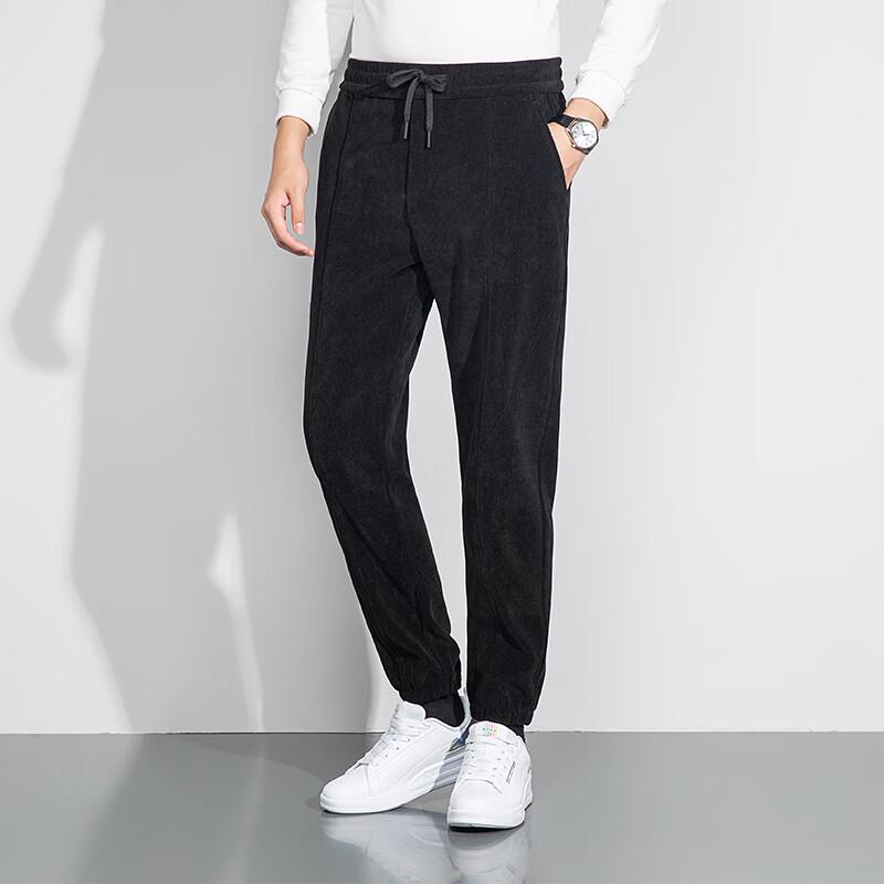 Men's Corduroy Elastic Waist Jogger Pants