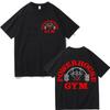 T-shirt Powerhouse Gym Impression Double Face Tendance Mode High Street Manches Courtes Hommes Femmes Décontracté Lâche Coton T-shirts