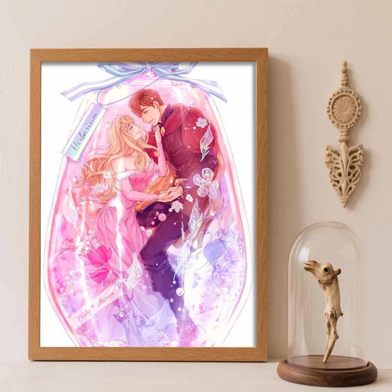 Disney Diamond Painting Kit Aurora Prince 5D Diamond Art Home Decor Creative Handmade Gift Round 20x30cm