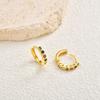 Elegant Colorful Cubic Zircon Women's Small Hoop Huggies Earring, All-match Hand French Style Jewelry