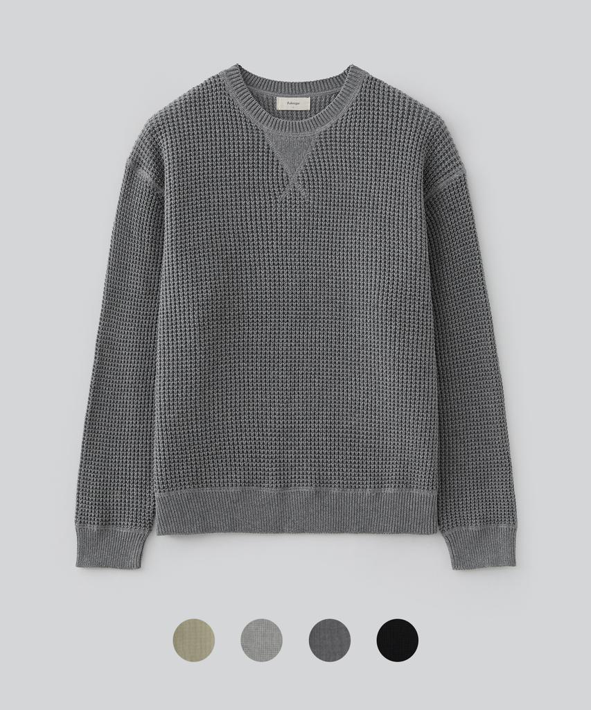 Pabeulega Waffle Cotton Structured Knit (4 Colors)