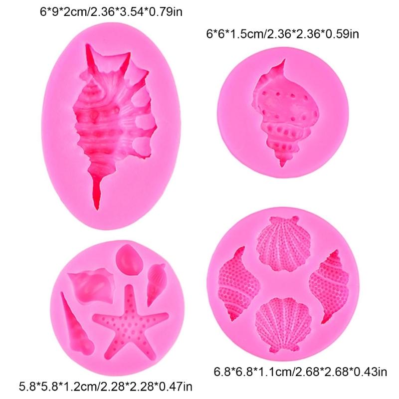 Pack of 4 Silicone Molds for Cake Cookie Chocolate and Candy Crafting Dessert Baking Tool Heat Resistant Fondant Mold