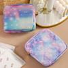 Borsa Porta Assorbenti con Gradiente, Pochette Mestruale Portatile, Organizer Impermeabile per Cosmetici per Tampax Assorbenti, Mini Custodia per Auricolari