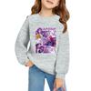 Kids' Long Sleeve Loose Pullover Letter Printed Round Neck Sweatshirt