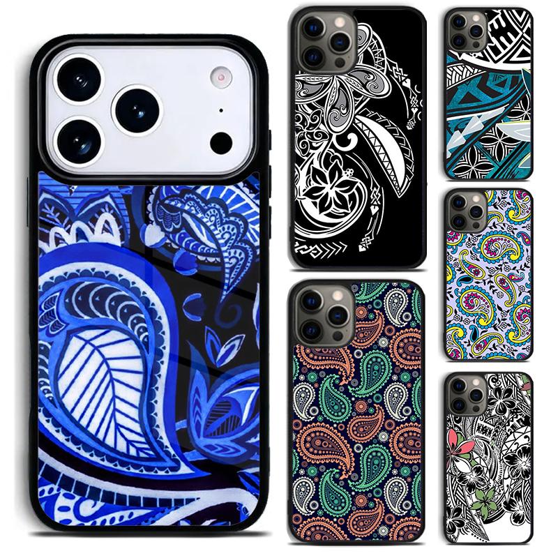Polynesian Mix Handyhülle für iPhone 17 16 15 Pro Max Air 14 13 12 11 Plus Stoßfeste Capa Hülle