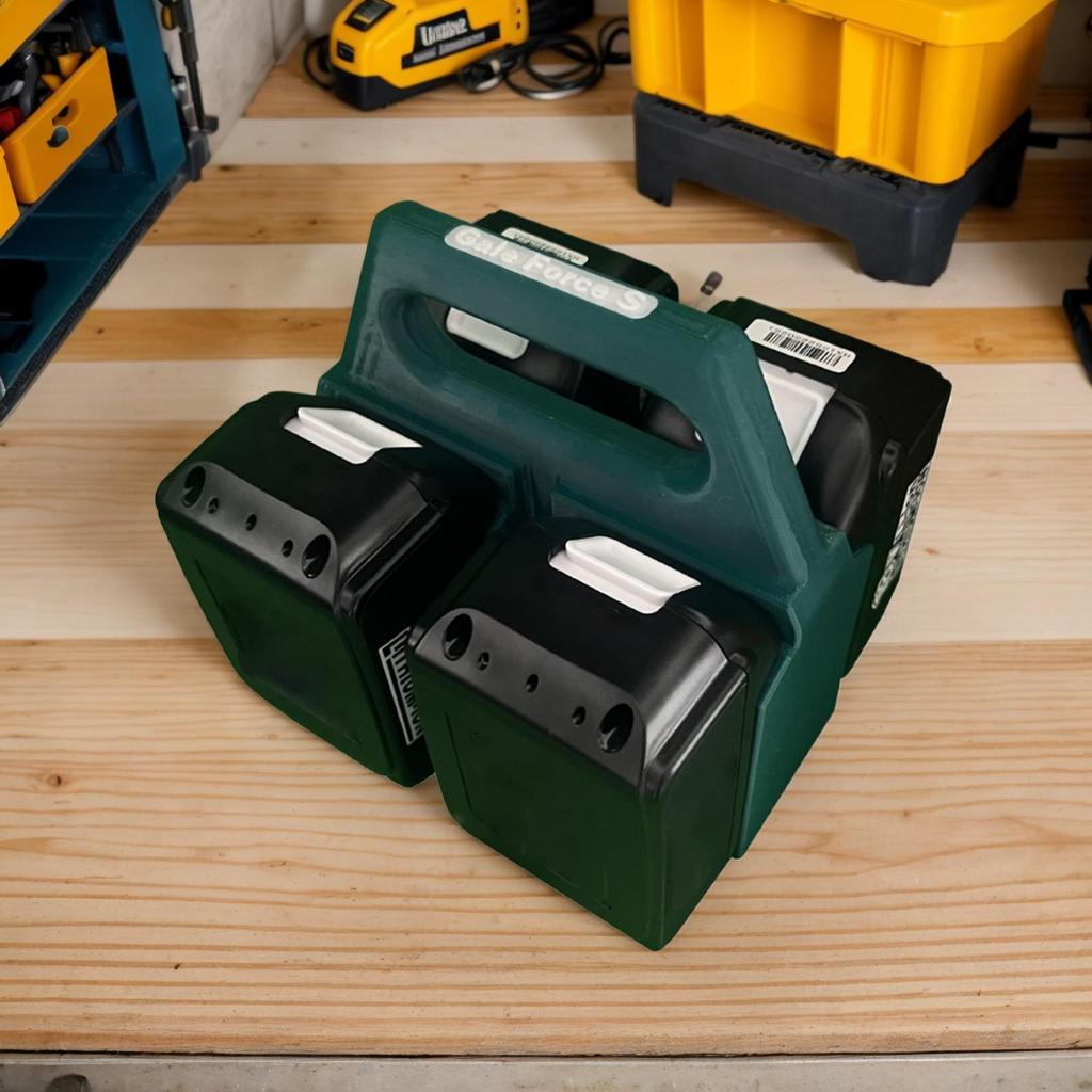 Battery Organizer Rack 4-Slot Travel-Size Battery Holder 18V Fixing Devices Small Tool Storage Container For Workshop