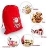 20/1PCS Christmas Velvet Bags Cartoon Candy Gift Drawstring Pouch Christmas New Year Party Favor Decor Jewelry Packaging Bag