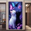 Black White Cat and Butterfly Large Size Diamond Painting New Collection Animals Diy Full Drill Rhinestone Embroidery Mosaic Cross Stitch Kits