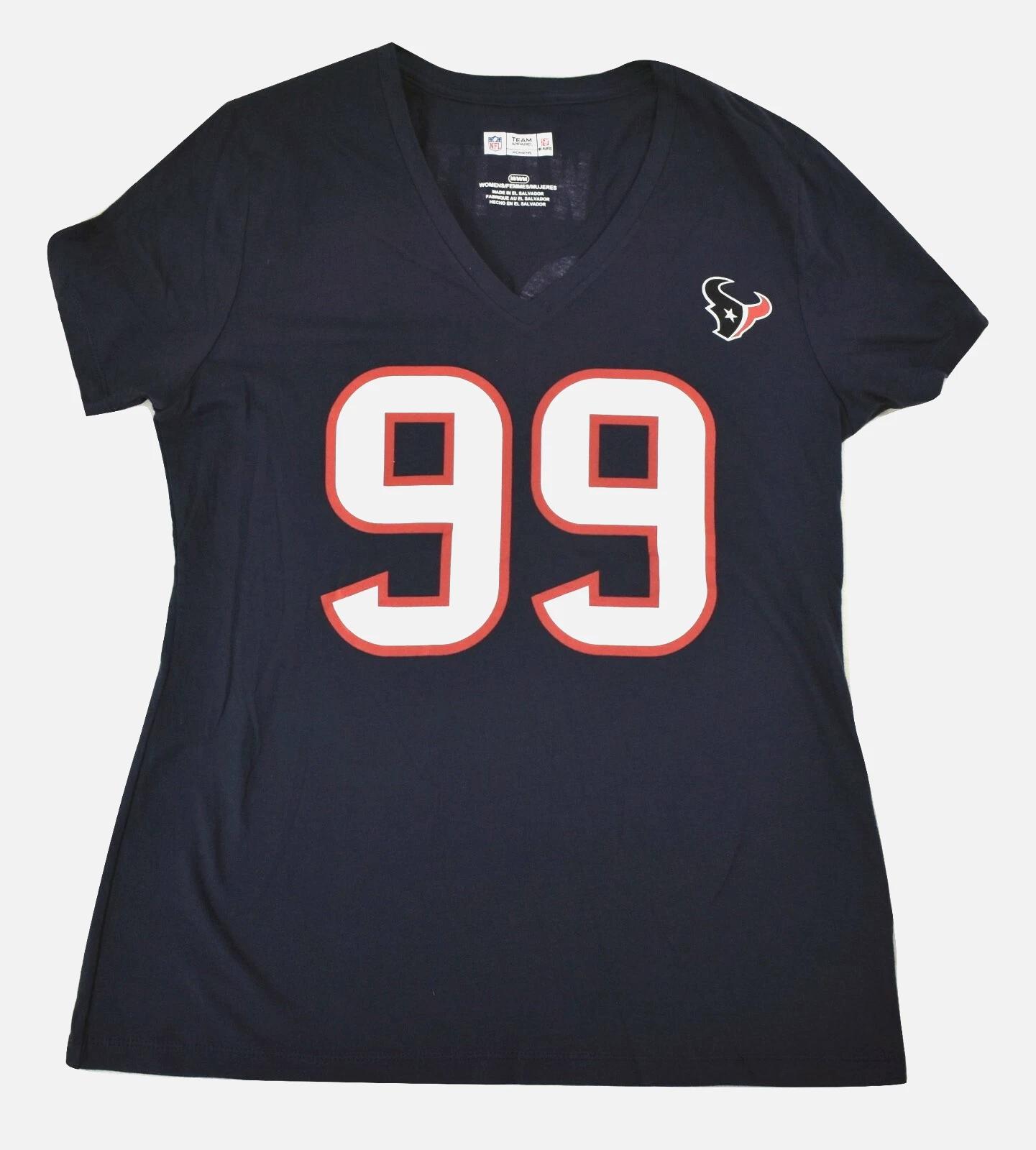 NFL Team Apparel Womens Houston Texans JJ Watt Shirt New Medium L