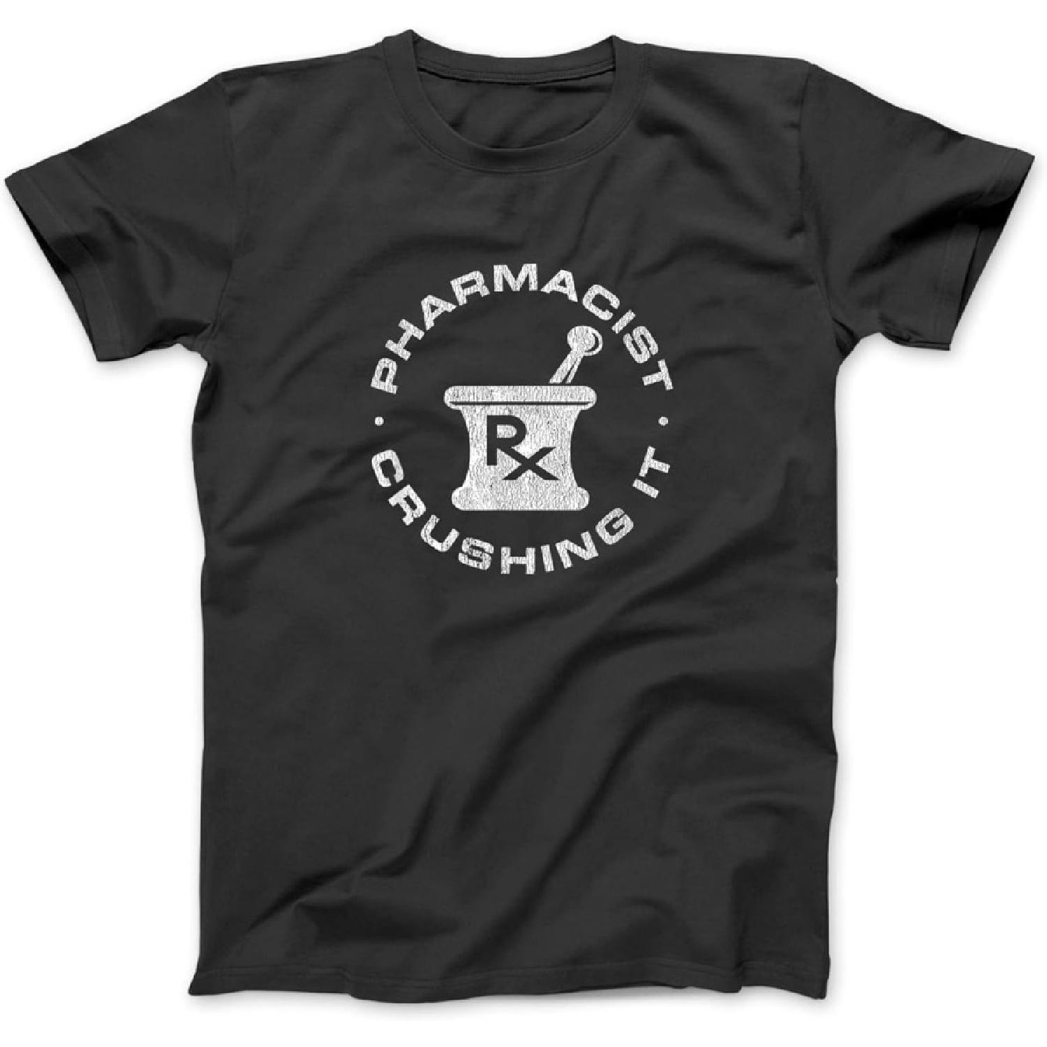 Смешная аптечная футболка для фармацевта Футболка WTE Мужская Женская Лонгслив, Майка Худи Черный S