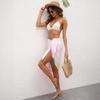 Women's Irregular Stitching Colorful Tassel Beach Dress with Sun Protection