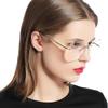LumiSyne Oversized Rimless Smaller Transparent Gradient Candy Color Metal UV400 8 Perfect for Parties and Travel Women's Sunglasses, Face, Eyeglasses,