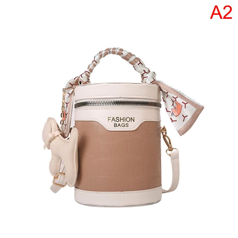 

Женская дизайнерская сумочка-цилиндр, сумка через плечо, сумка-ведро из искусственной кожи