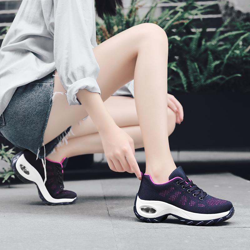 Fashion Woman Sneakers Fashion Casual Shoes Summer Air Cushion Mesh Female Shoes Comfortable Breathable Heightening Sneakers for Women
