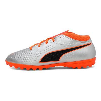 One 4 Bequeme Sport-Trend Mid-Top Kinder Fußballschuhe Kinder Fußballschuhe Orange Silber 104785-01