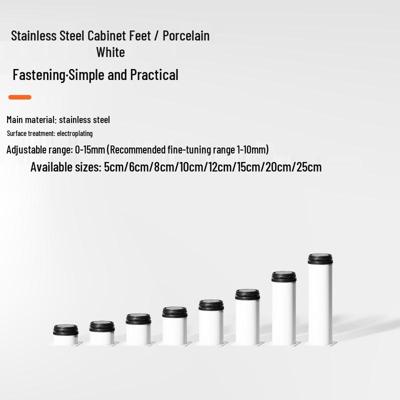 Adjustable Stainless Steel Telescopic Table, Cabinet, and Sofa Legs - Round Dining & Coffee Table Support