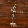 Massives Messing Yoga Kopfstand Schönheitsmodell Figuren Miniaturen Schreibtischornamente Statue Heimdekorationszubehör