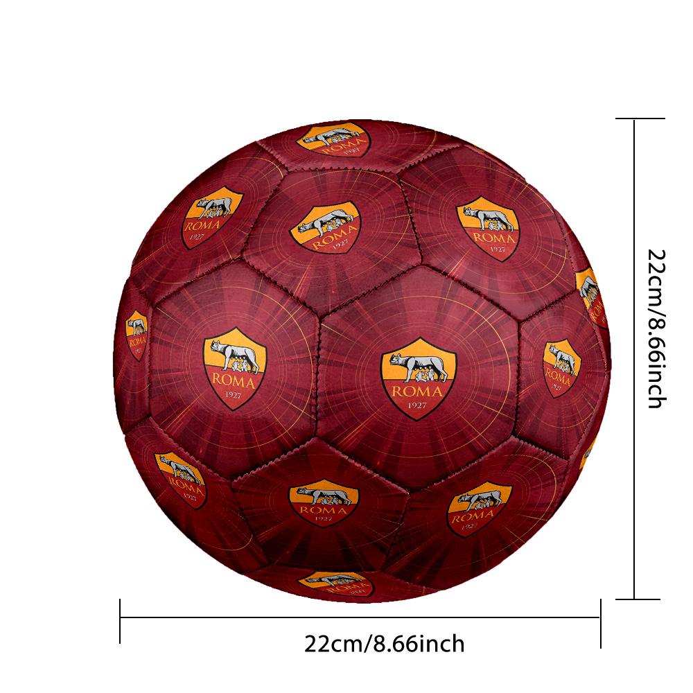 AS Roma Size 5 Football High Elastic Soccer Ball For Outdoor Competition Daily Training Play
