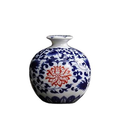 Blue and White Small Porcelain Vases Vintage Strong Chinese Style Ceramic Flower Vase Hand-painted Handmade Vessel Vase