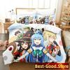 KonoSuba Постельное белье Пододеяльник Простыня Комплект постельного белья с принтом Наволочка Кровать Полный Queen King Размер Одеяло Спальня
