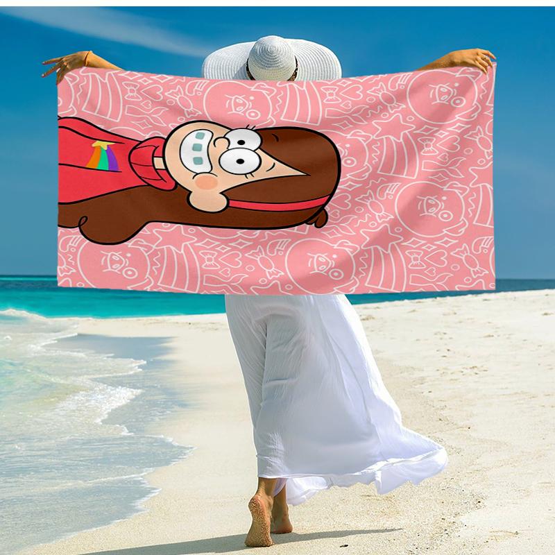 Ultra-weiches Strandtuch mit Gravity Falls Thema, Ideal für Pool - Camping, Tauchen - Perfekter Reisebegleiter, Lebendiges Strandtuch.