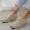 Atmungsaktive weiße Strick-Sneaker für Damen Sommer Leichte rutschfeste Laufschuhe Frau Übergröße Slip-on Freizeit-Sneaker
