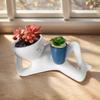 Relaxing Person Holding Pot Planter with Drainage Hole Kinky Planter Ornament Resin Funny Succulent Pot Home Office Decor