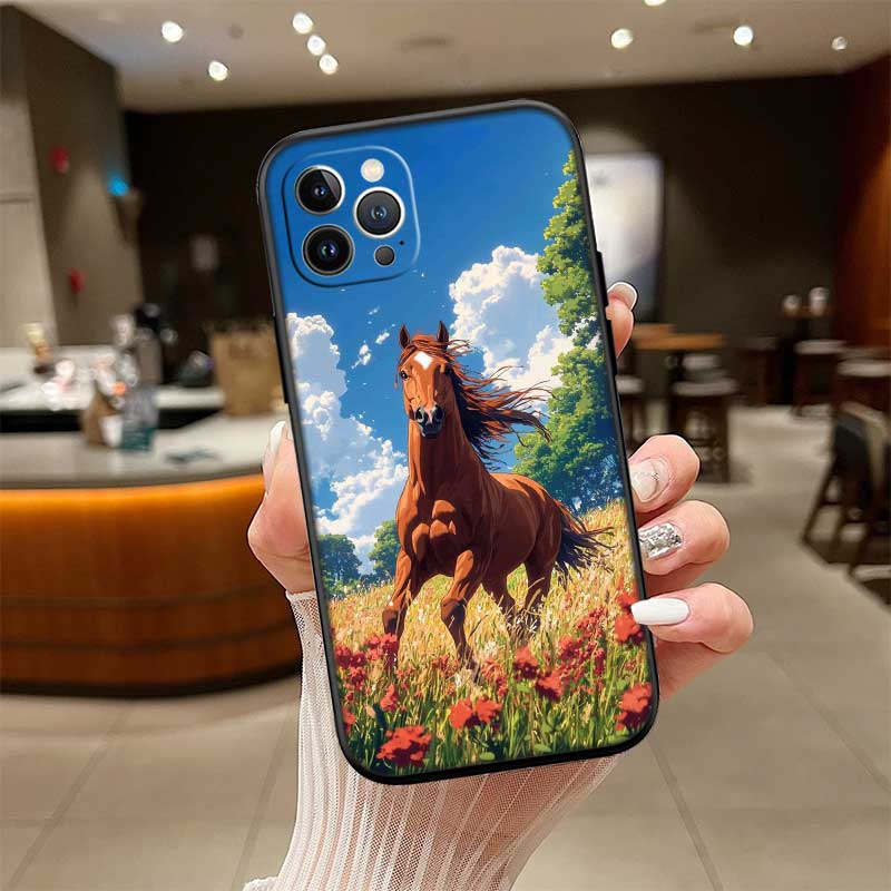 

NH22 Fine Horse New High-End Shell Phone Case for iPhone 16 15 14 13 12 Pro Max Plus Mini iPhone 13 mini