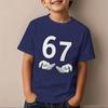 Kids Clothes Cool 6 7 Meme Graphic Soft Cotton Tee Birthday Gift Kids Number 67 Tshirt Girls Boys 7th Birthday Shirt