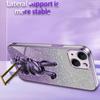 For iPhone 14 Plus Shockproof Cute Rabbit Glitter Case Phone Cover with Kickstand