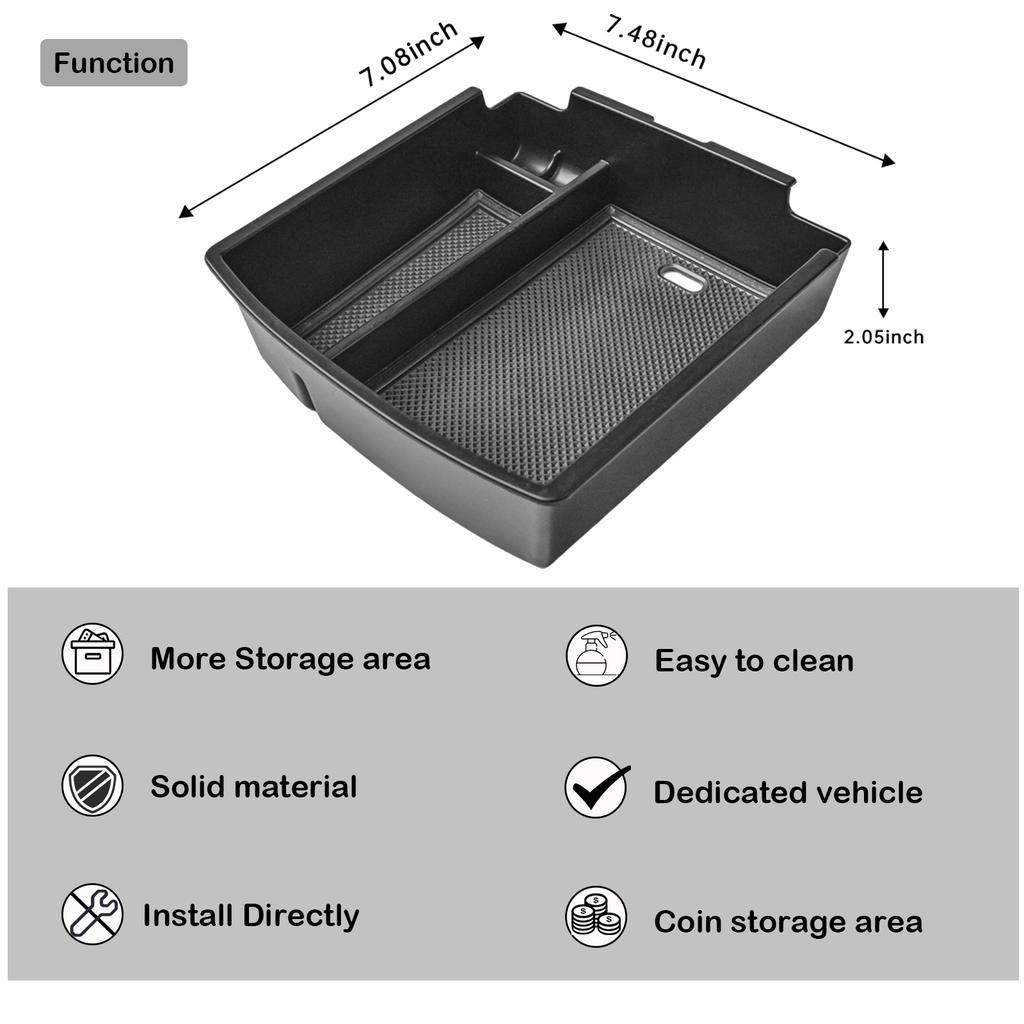 Sixthsmoy Armrest Storage Box Tray For 2025 Hyundai Tucson Limited Car Center Console Organizer Secondary Interior Accessories
