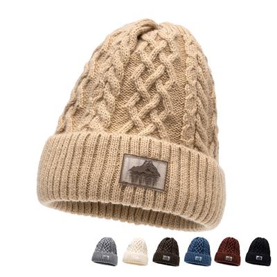 Velvet Knitted Hat Warm Wool Hat Men Women Winter Windproof Coldproof Ear Protection Hat
