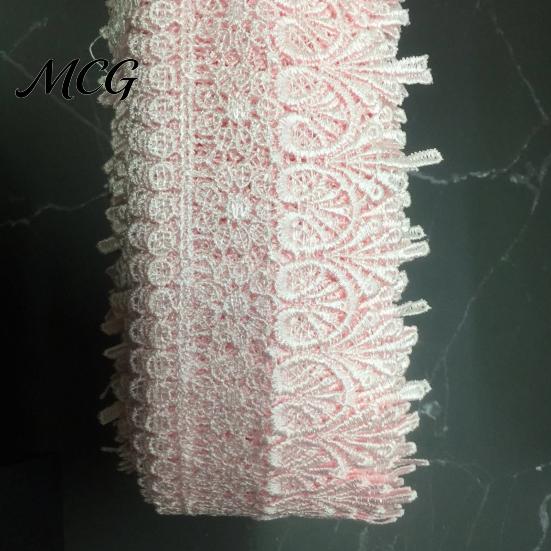 Decorative Lace for Sewing 1.4 Yards Floral Trim, 9.5cm Wide Ribbon, Craft Ribbon Crafts Edging Wedding Dress Embellishment, DIY Sewing, Gift
