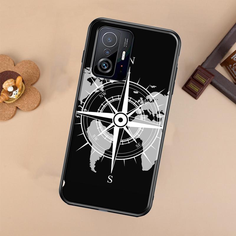 Compass Case For Xiaomi 13 14 Ultra 11T 12T 13T 14T Pro POCO X7 Pro X3 X5 X6 F3 F5 F6 M6 Pro Cover
