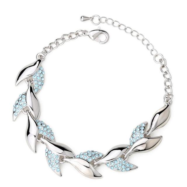 Fashion Bracelet Wedding Female Heart Crystal Bracelets For Women Luxury Temperament Silver -Color Fine Jewelry Gift