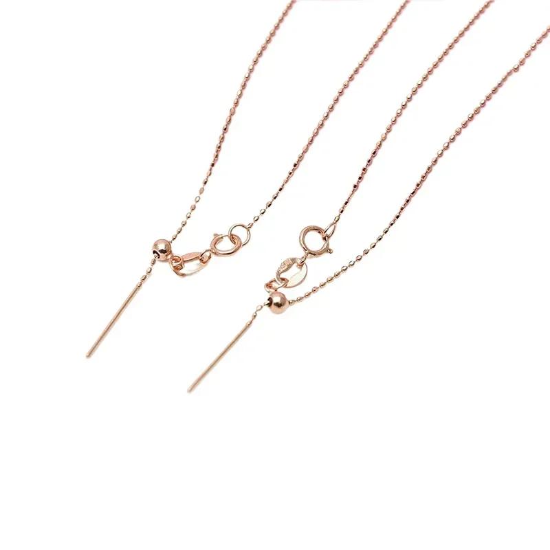 Minimalistisch gestaltete Xiaomi Beads Halskette, Kupfer vergoldet in Roségold, neu in glänzender Halskette mit verstellbaren Accessoires Zirkon