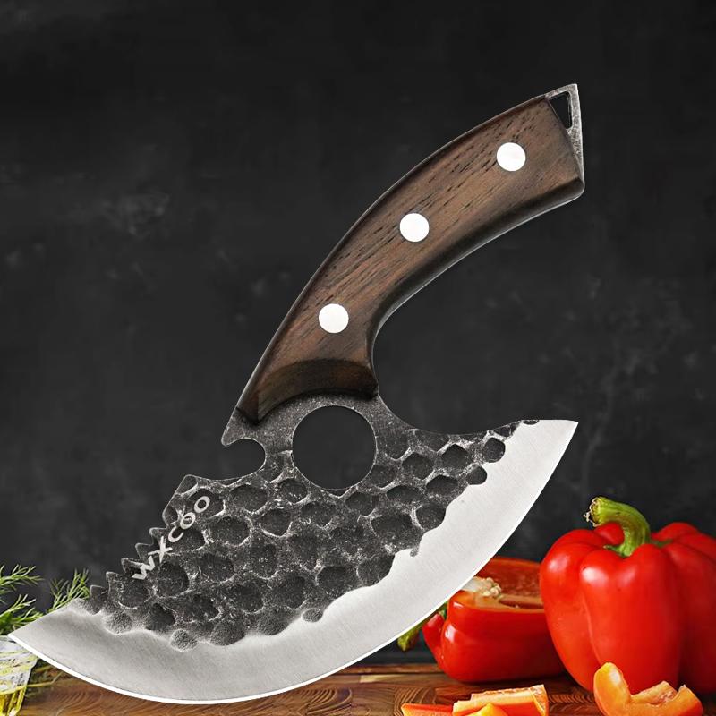 Kitchen Knife Fish Boning Knife Seafood Mutton Meat Cleaver Slaughter Knife with Bottle Opener Tool Professional Cooking Knife