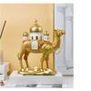 Camels Figurine with Mosque Tower Resin Camels Statue Ornament for Ramadans Eid Mubarak Home Decors Collectibles Gift